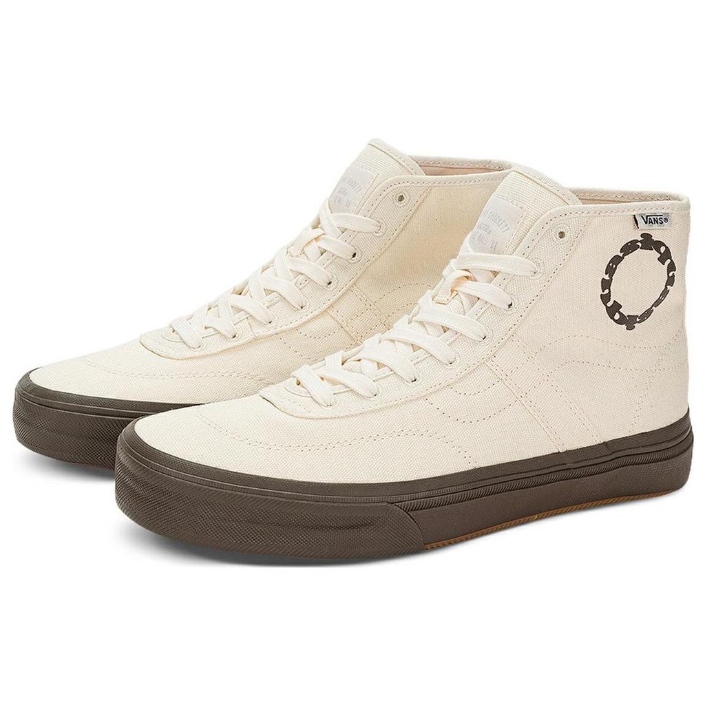 Vans Quasi Skateboards X Gilbert Crockett High Decon Cream Brown Unisex Sneakers White VN0007QVTBD