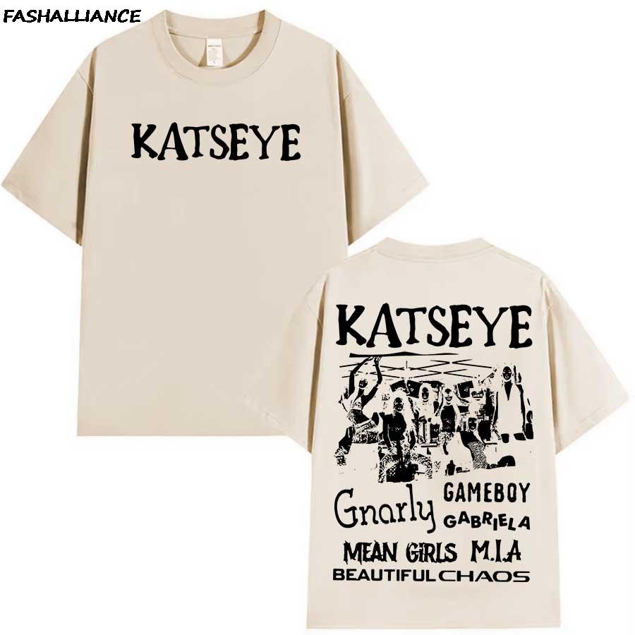 KATSEYE Kpop Beautiful Chaos T shirt for Men Women Hiphop Streetwear Oversized Tops 100 Cotton TShirt KA4