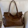 Niche large-capacity commuter tote bag autumn new lazy style simple texture casual shoulder bag