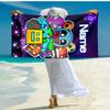 Personalized Customized Proof Beach Towel with Geometry Dash Pattern - Soft, Absorbent,quick-drying,perfect Swimming,camping&bathing