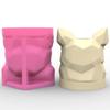 Innovative Silicone Flower Vase Mold Bulldog Shape Flexible Ornament Molds Silicone Flowerpot Mold Suitable for Crafting
