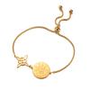 Minimalist Lucky Pentagram Coin Pendant Charm Bracelet Fashion Jewelry
