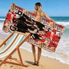 RBD Band Print Beach Towel, Large Soft Quick Dry Towel for Beach Camping Swimming