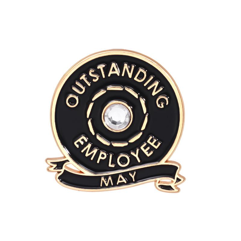 

Geometric Round Letter Badge Medal Brooch - Honor & Commemorative Apparel Accessory