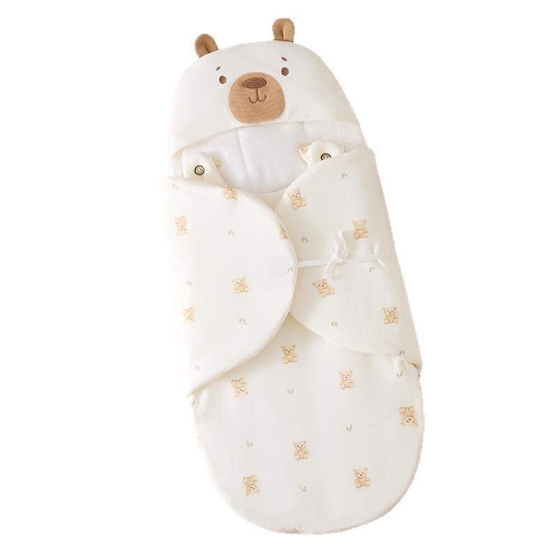 Newborn Swaddle Sleep Sack 350g Thick Cotton Baby Wrap Anti-Startle Infant Sleeping Bag