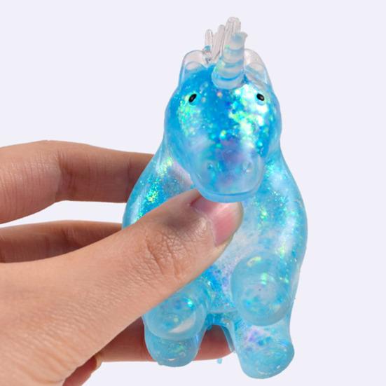 Pferd Salamander Quetschspielzeug mit Glitzer Stressabbau Pferd Zuckerball Sensorisches Spielzeug Entspannung Angstreduktion Tier Fidget Spielzeug