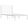 VidaXL Metal Bed Frame with White Headboard 90x190 Cm 352360