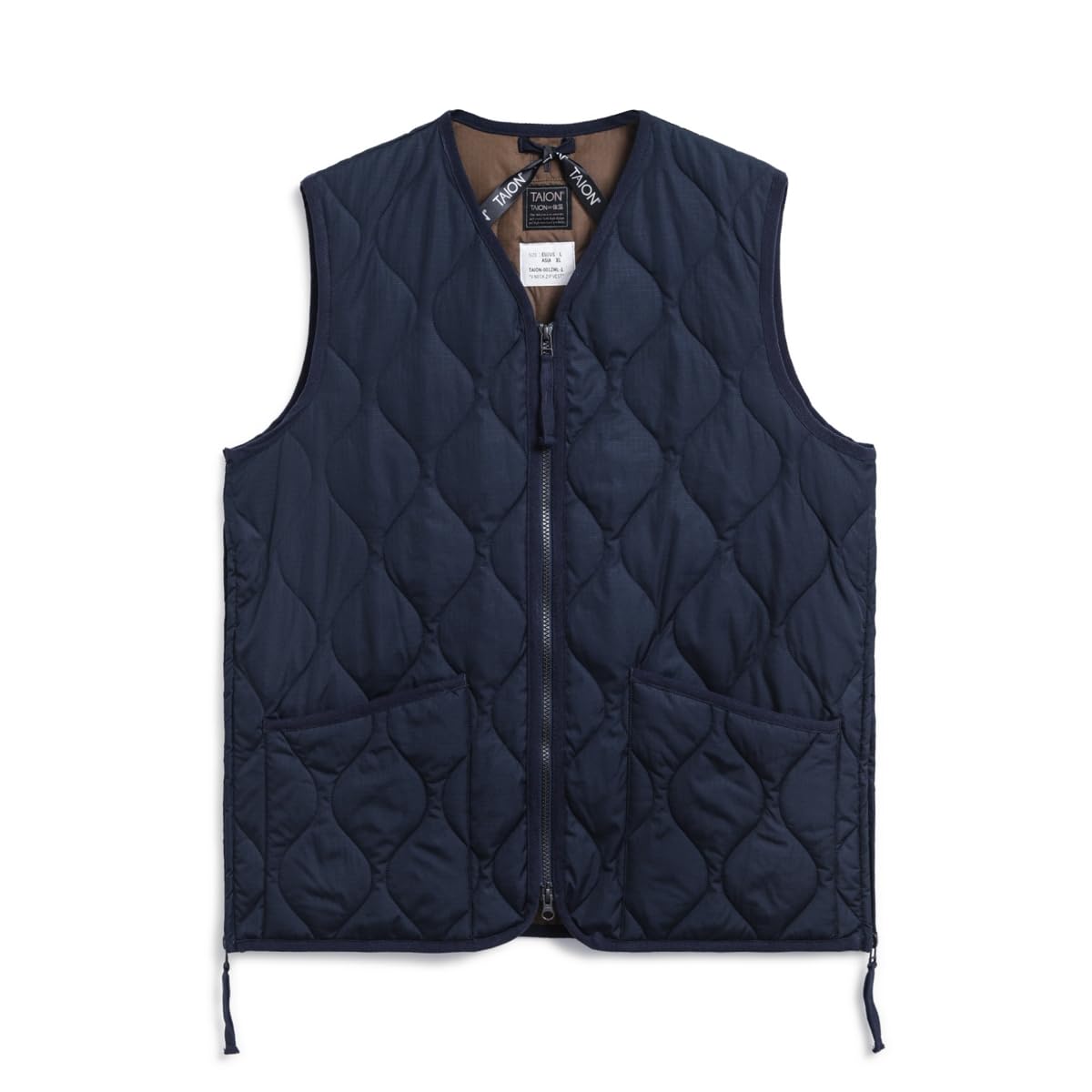 

Taion Унисекс Милитари Пуховый Жилет на Молнии V-образный вырез 001ZML-1