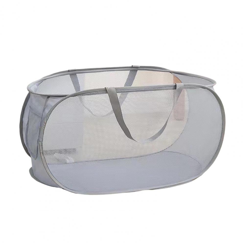Laundry Basket Breathable Mesh Foldable Storage Bag With Handle Easy Carrying Large Capacity Dirty Clothes Hamper Storage Basket