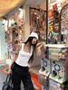 2025 Summer Women's Spicy American Candy Color Slim-Fit Square Neck Tank Top