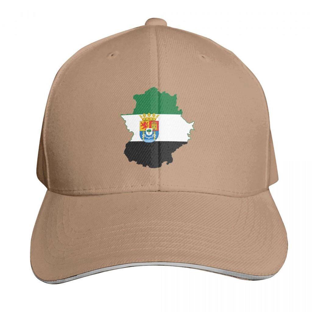 Extremadura Map Flag Baseball Cap Anime Hat Hard Hat Sailor Cap for Unisex Hat Unisex For The Sun Luxury Women Unisexs