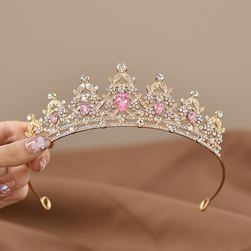 Princess Crown Headdress for Girls - Elegant Hair Accessory for Dance and Birthday Gifts
