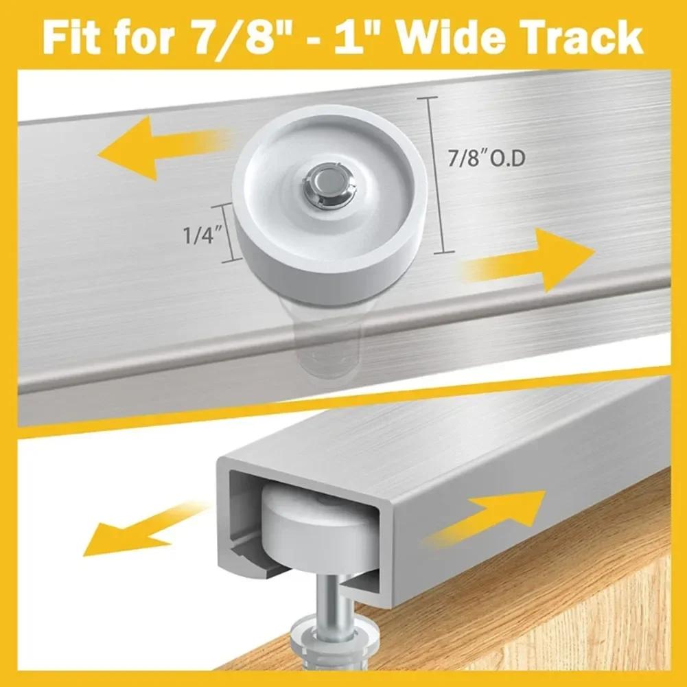4PCS Bifold Door Top Pivot Hinge Guide Wheel Bifold Cabinet Door Hardware Repair Parts Sliding Door Metal Top Pivot