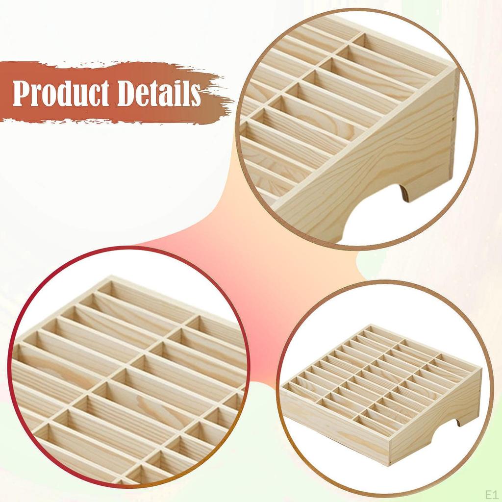 Desktop-Aufbewahrung Telefonverwaltung Multifunktionaler Rustikaler Tischplatten-Organizer 36 Fächer für Schreibtisch