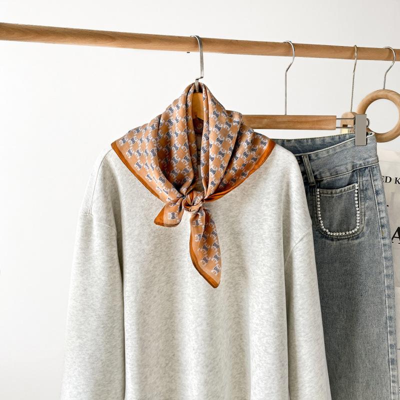 

70*70 см весенний желтый шелковый шарф с рисунком «елочка» из хлопка, ретро-модный шарф, женский маленький квадратный шарф 70*70cm