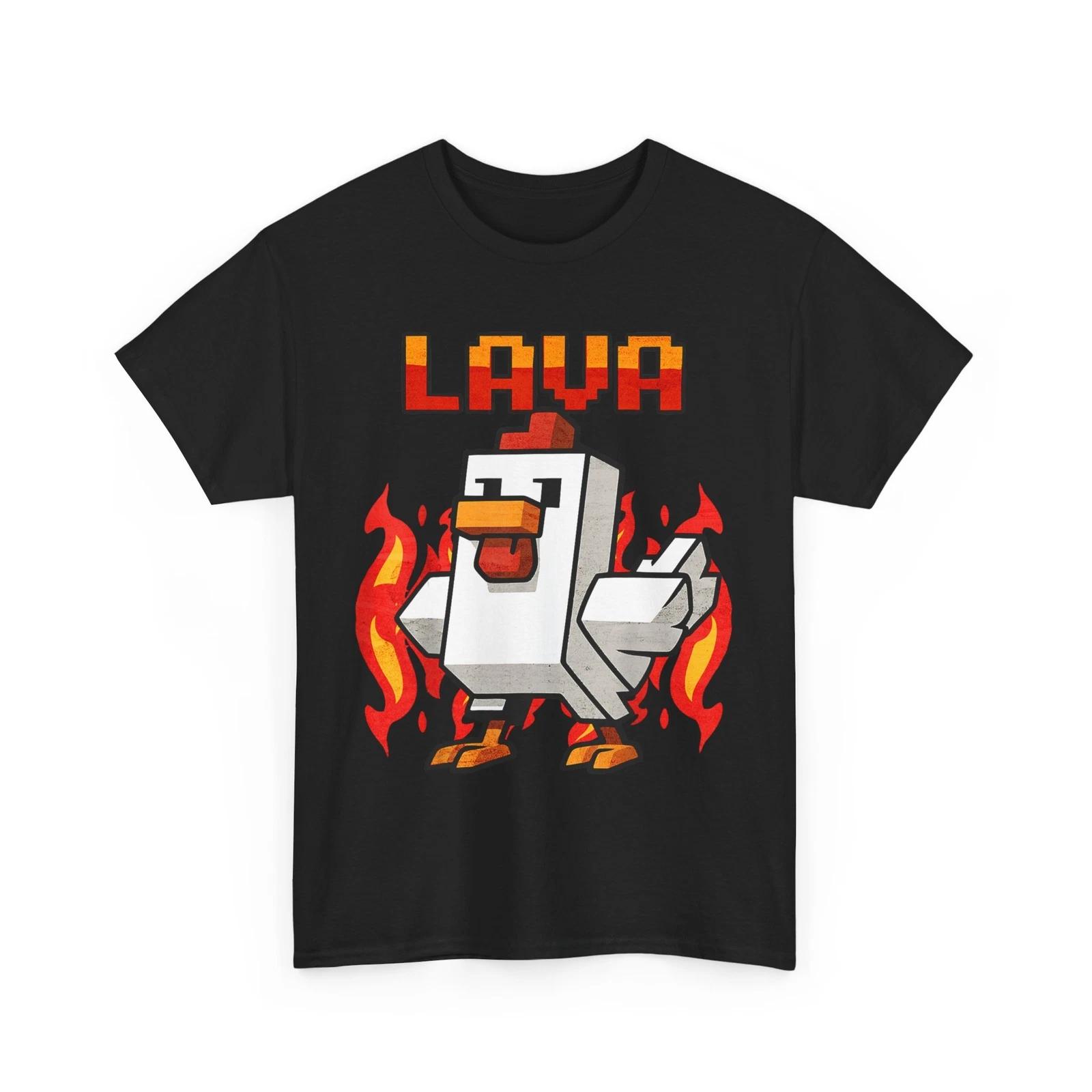 Lava Chicken Shirt, Pixel Game Women Men Funny Shirt S