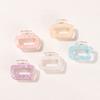 Hair Claw Hollow Square Design Back Head Hair Clip Anti-slip Teeth Strong Grip Shower Hair Clamp Versatile Hair Accessory