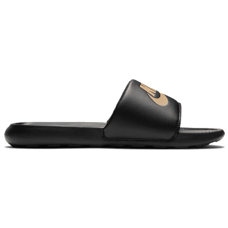 Nike Victori One Slide Black Metallic Gold Men Sneakers CN9675-006