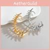 Keel Female Alloy Spine Earrings With Electroplating Punk Style Piercing No