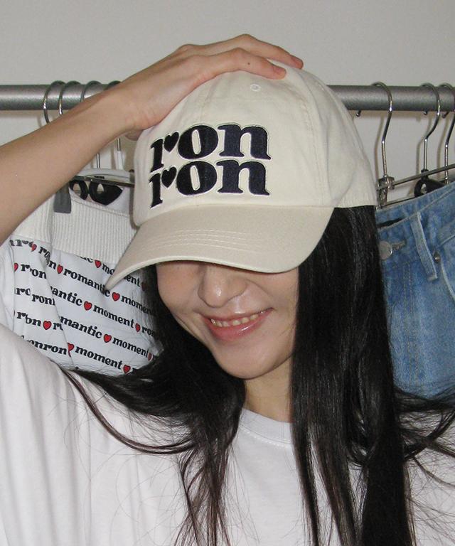 RONRON Logo Ball Cap Vory