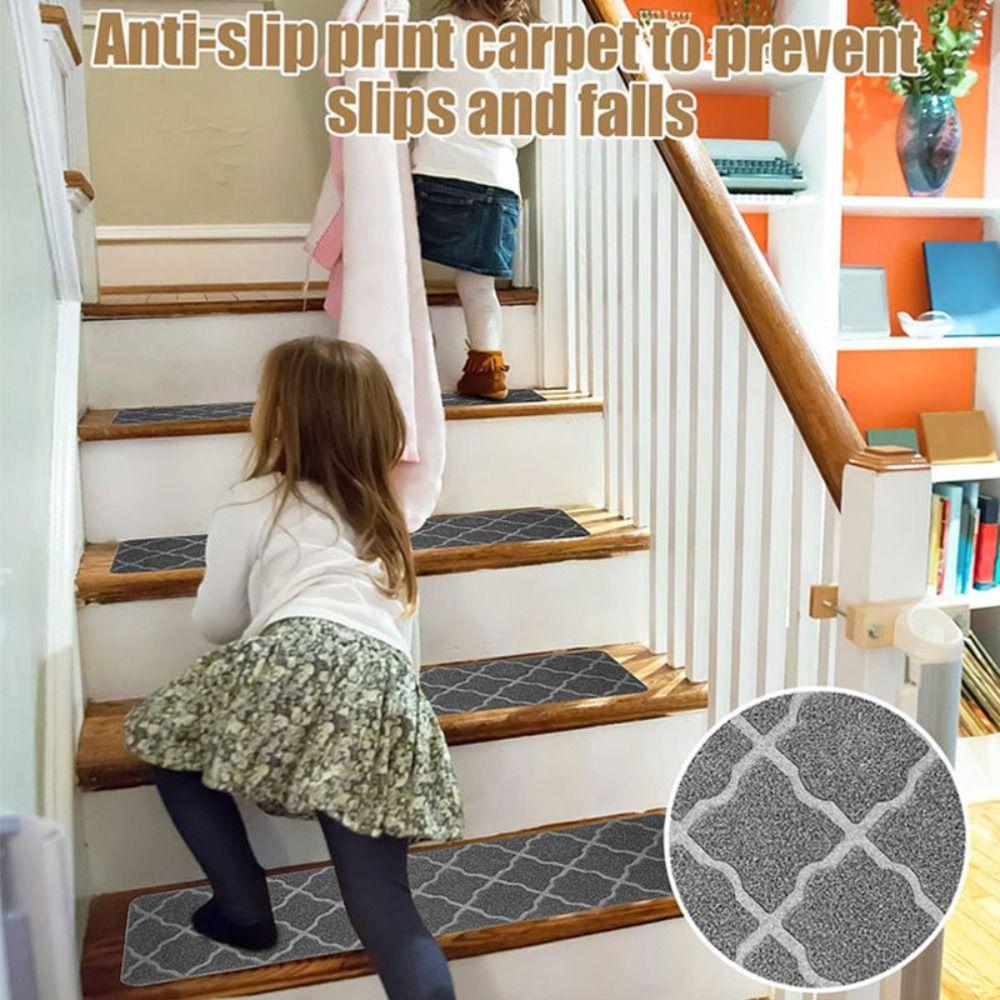 Self-adhesive Staircase Mat Non-Slip Protection Cover Pads New Stair Tread Carpet Mat  Home Decor