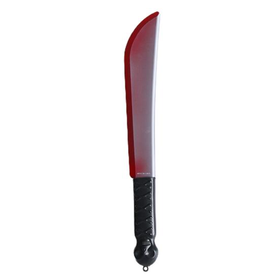 Decorative Bloody Axe Realistic Looking Eco-friendly Plastic Halloween Bloody Fake Machetes Toy for Home