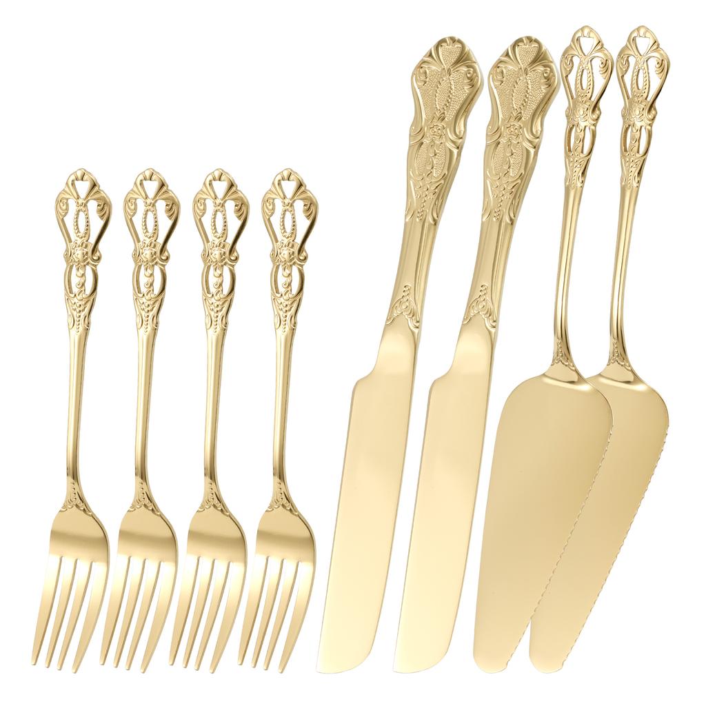 Cake Cutting Set for Wedding Stainless Steel Cake Knife and Server Set Cake Cutter Pie Spatula for Birthday Christmas Party