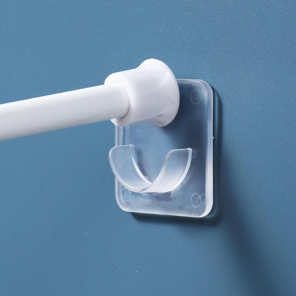 Non Drilling Household Telescopic Pole Support Sticker Nail Free Adjustable Pole Frame Horizontal Bar Wall Hook Fixed Bracket