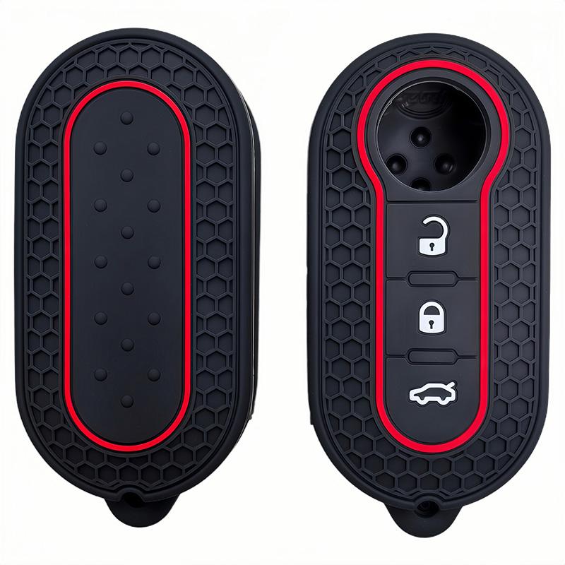 Silicone Car Remote Key Case Cover Protector For Fiat Ducato 500 500L Panda Grande Punto Lancia Musa Accessories Holder Shell