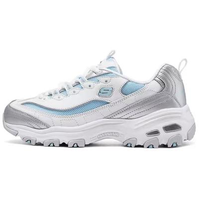 DLites 1.0 Wygodne Wszechstronne Codzienne Modne Retro Oddychające Niskie Buty Ojca Damska Trampka Srebrno-Białe 150246-WSLB