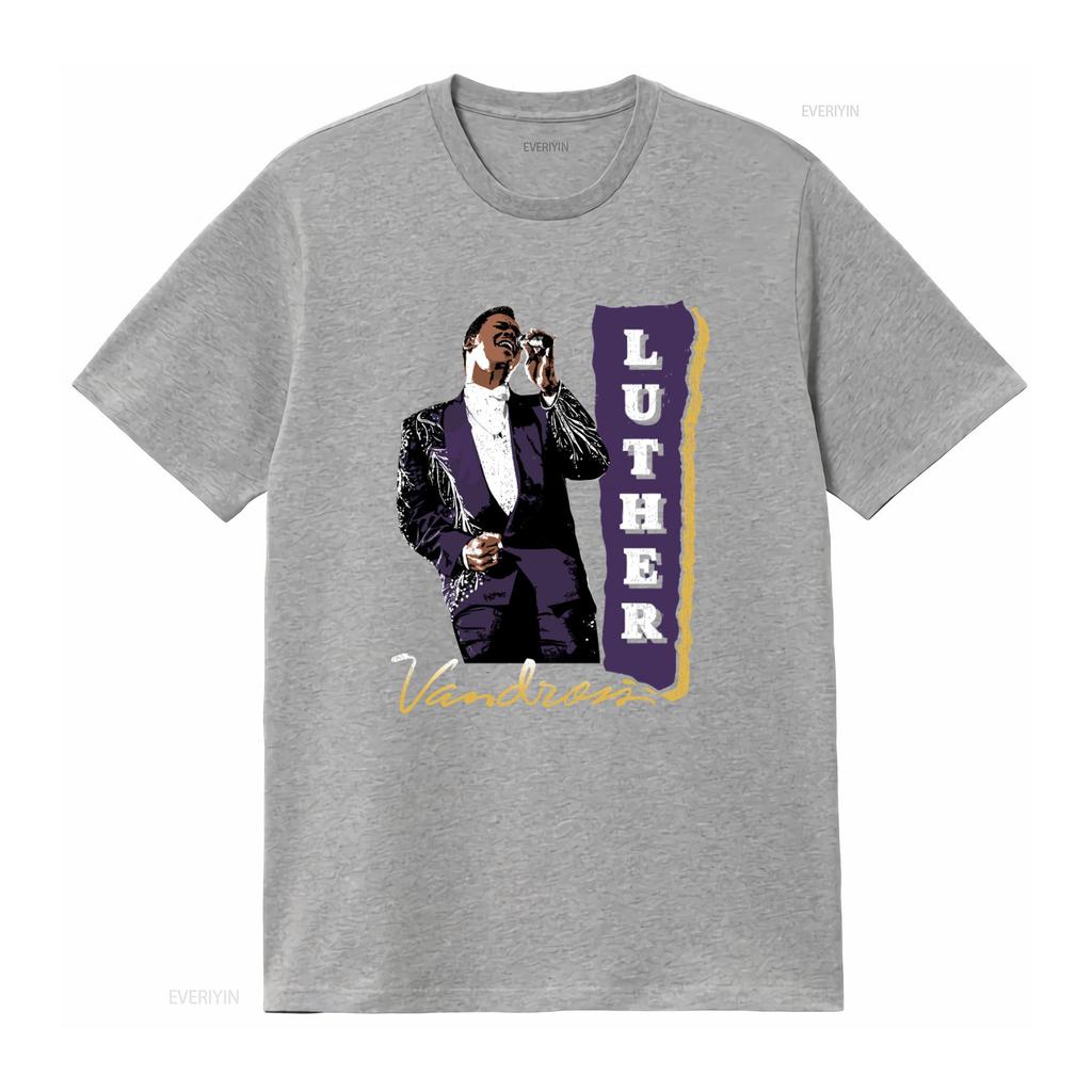 Luther Vandross R B Soul Singer Retro Style T Shirt for Music Lovers Vintage Washed Streetwear Designer Clothes Graphic