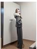 145 Striped Sticky Rice Pants for Women - Autumn/Winter 2026 Collection - Short Height, Thickened Casual Pants for a Visually Taller Look