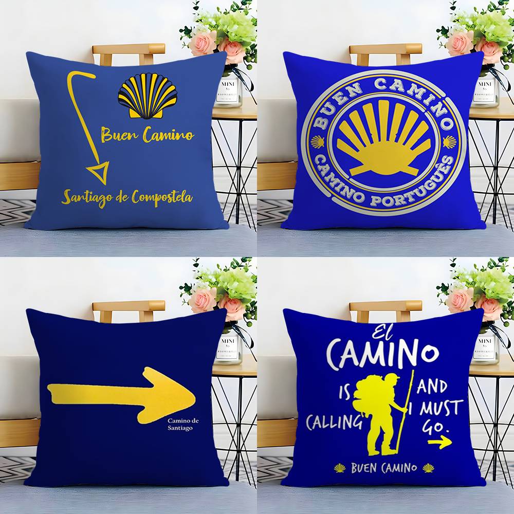 Movie C-Camino De Santiago Pillow Case Sofa Short Plush Double-sided HD Printing Room Home Office Gift Cushion Cover