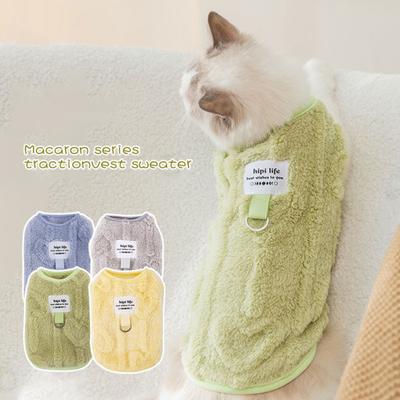 Warme Winterweste für Haustiere, weicher Stoff, Hundekleidung, bequemer Plüschpullover für Katzen