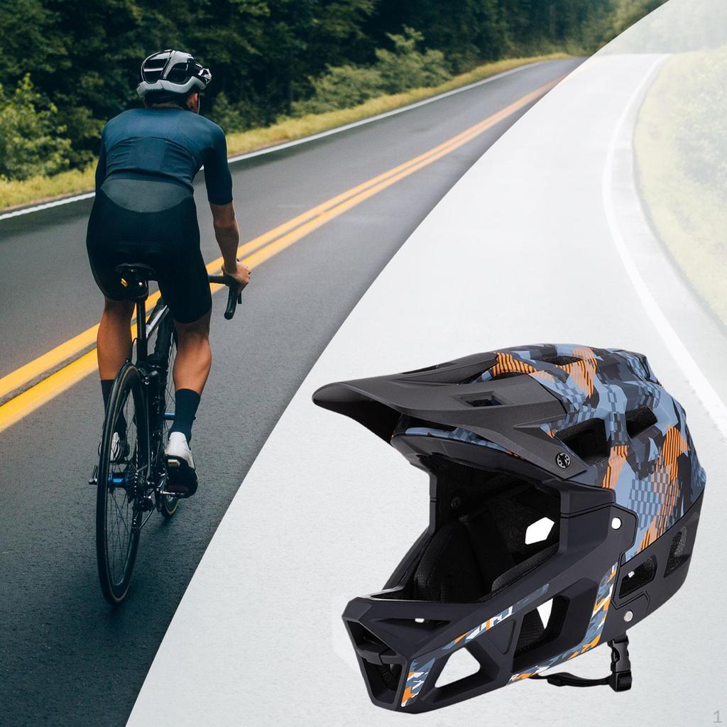 Full Face Bike Helmet Cap Shock Absorbing Cycling for Outdoor Sports