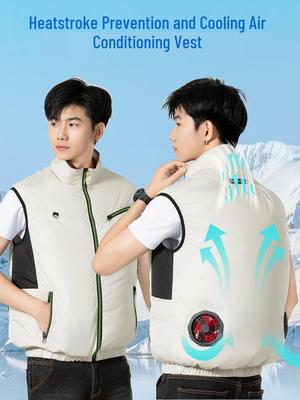 New Sleeveless Air-Conditioned Cooling Clothes with Fan for Summer Outdoor Heatstroke Prevention