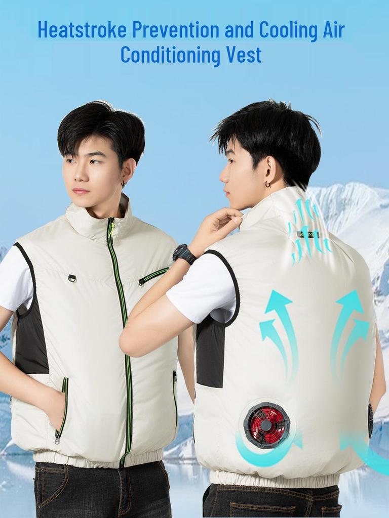 New Sleeveless Air-Conditioned Cooling Clothes with Fan for Summer Outdoor Heatstroke Prevention