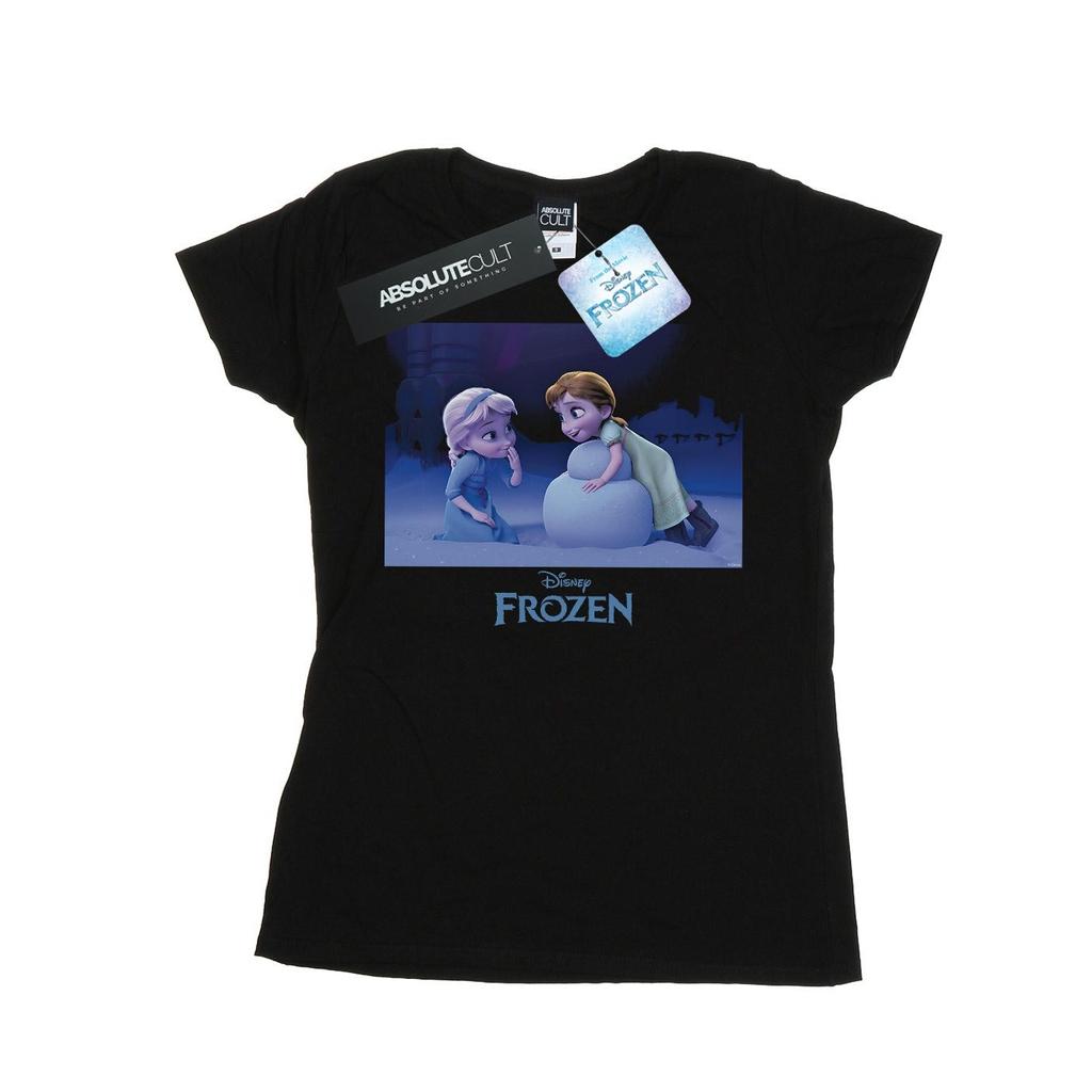 Disney Womens/Ladies Frozen Build A Snowman Cotton T-Shirt