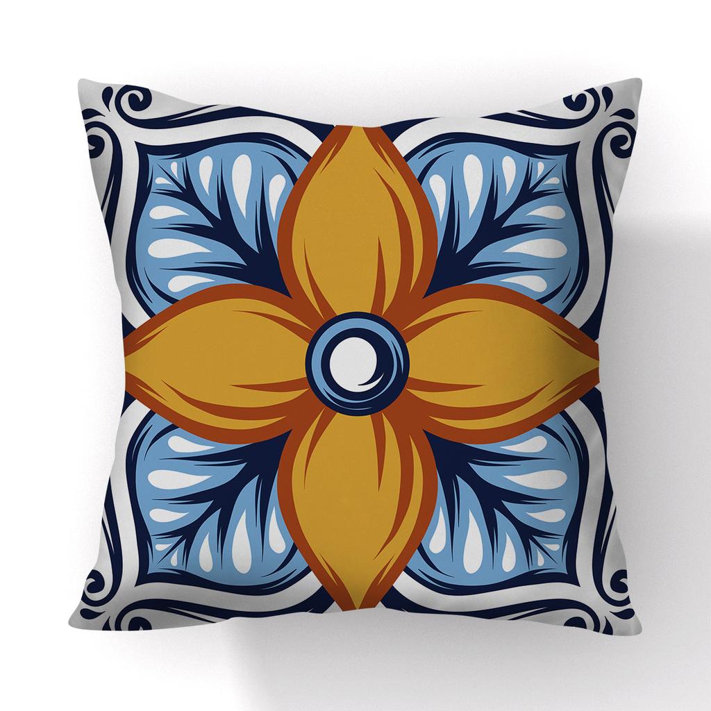 Nordic Ethnic Style Mandala Digital Printed Square Pillow Cover Linen Sofa Pillow Cushion Cover Home Furnishings