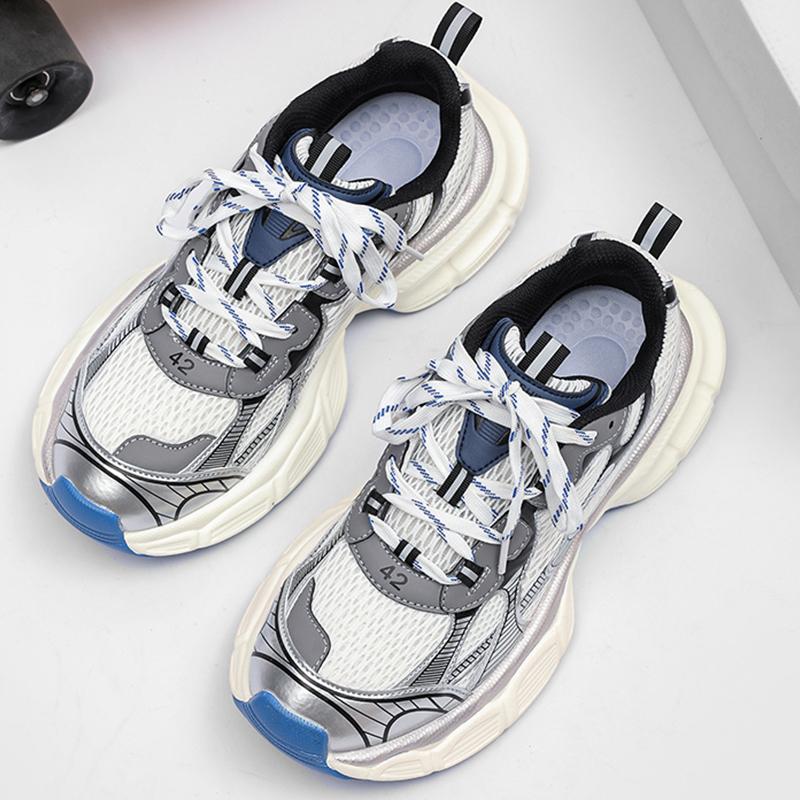 Paar Sportschuhe Dicke Sohle Mode Klassische Freizeitschuhe Verschleißfest Komfort Schnürschuhe Outdoor Laufschuhe für Herren Damen