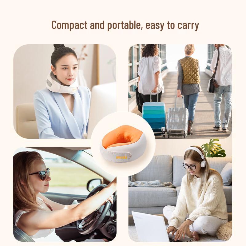 Misida Rechargeable Neck Kneading Massage Pillow CN plug (adapter included)
