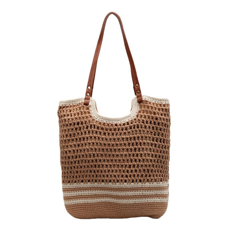 Woven Straw Bag Women's Large-capacity New Shoulder Seaside Vacation Beach Bag Tote Bag