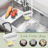 Kitchen Sink Filter Strainer Waste Catching Net Fruit Vegetable Drainer Rack Sink drain filter with 50 filter bags For Kitchen