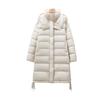 Womens Mid-Length Down Coat Winter Warm Loose Fit White Duck Outerwear Cold Weather