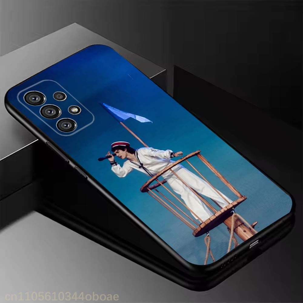

C-Conan Grey Wishbone Phone Case For Samsung Galaxy A13,21s,22,31,32,52,53,71,80,A91 Soft Black Cover SamsungA72