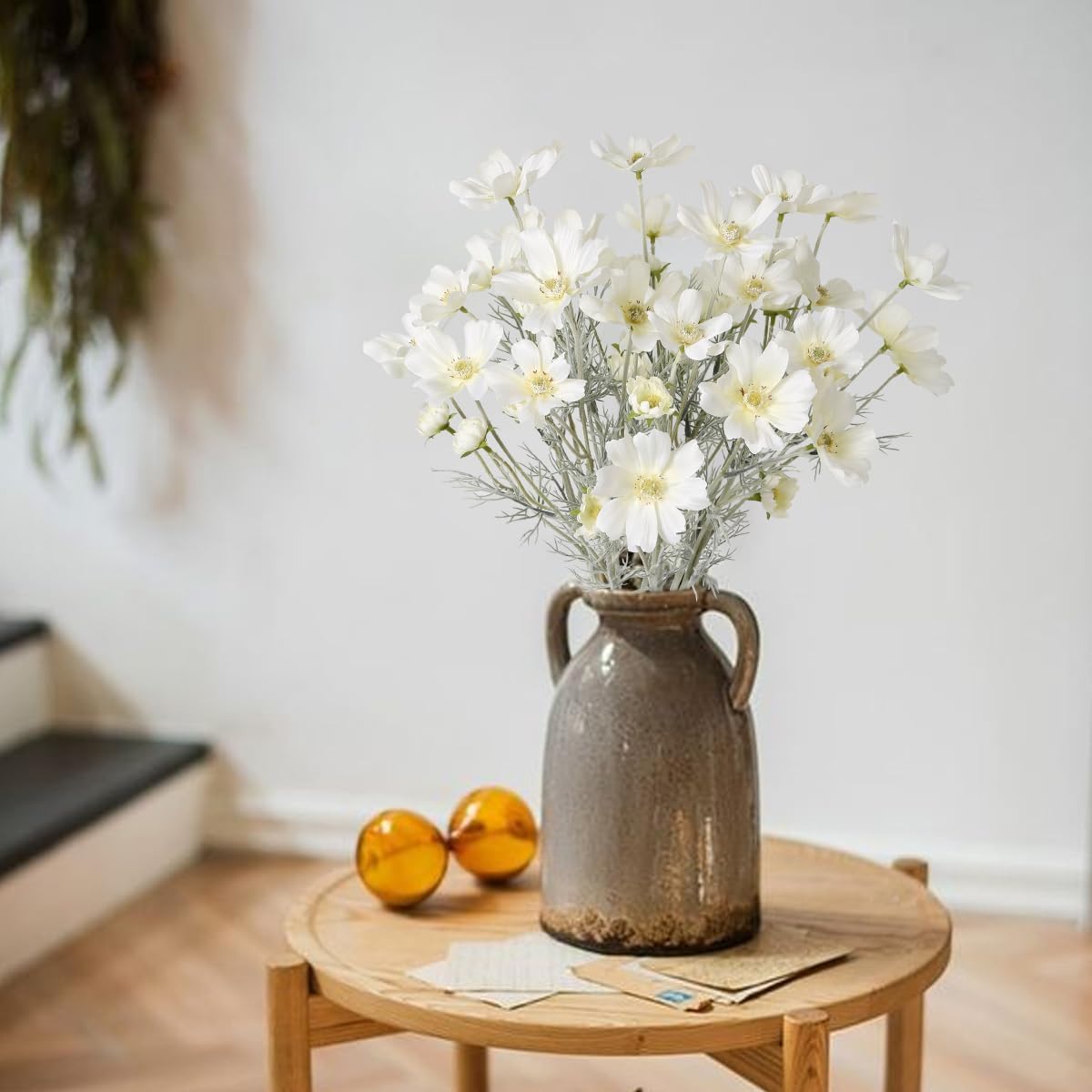 Искусственные полевые цветы 6 шт. Космея на длинном стебле Каллиопсис, Имитация букета, Реалистичные пластиковые искусственные шелковые цветы для стола, кухни, дома, сада, вечеринки