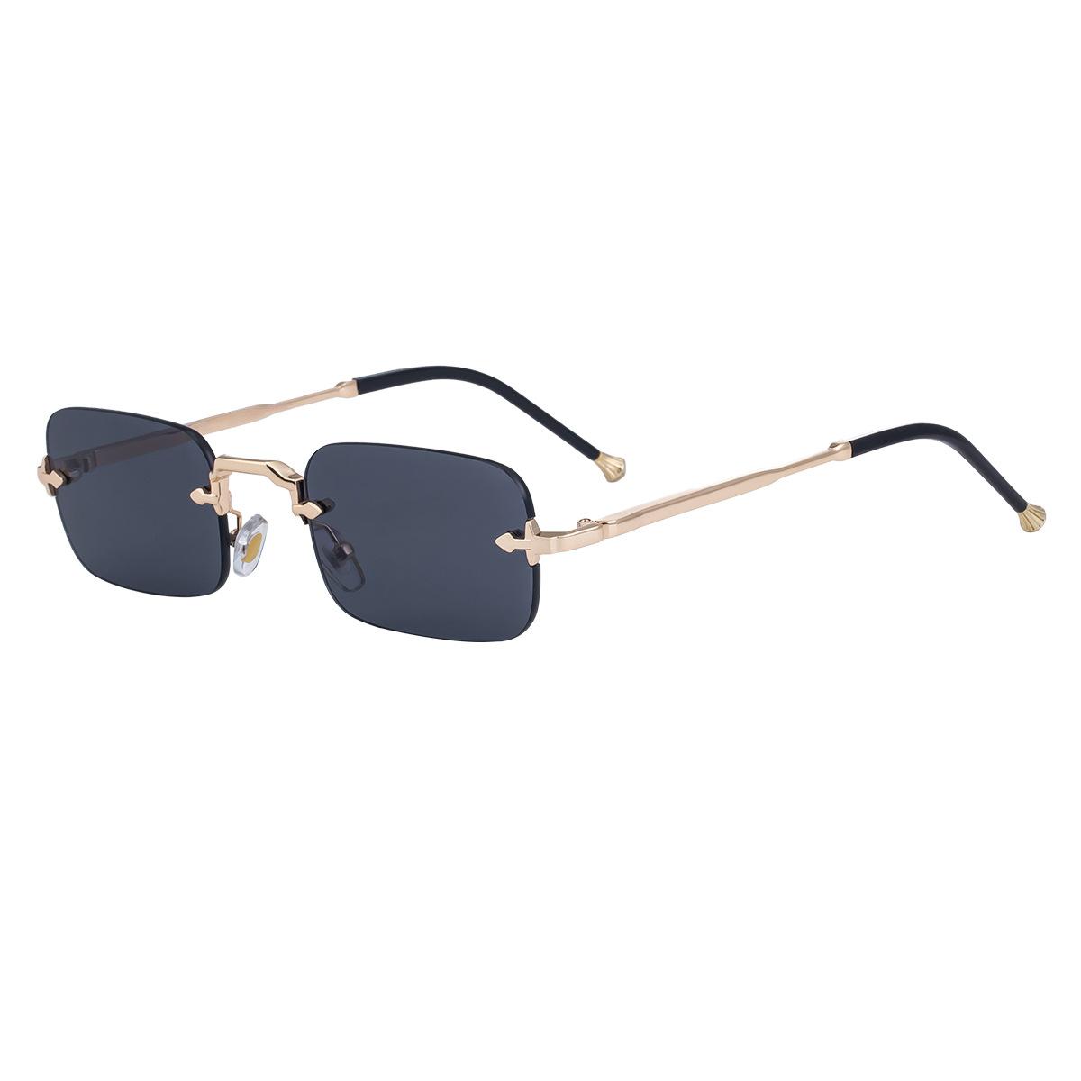 

JYL TS Men s Rimless Metal-Temple - Small-Frame UV-Protective Shades WF-5G260 c-2156 медный красный