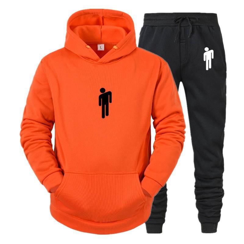 Hot Search Men's Women's Loose Hoodie Set Printed Couple Fashion