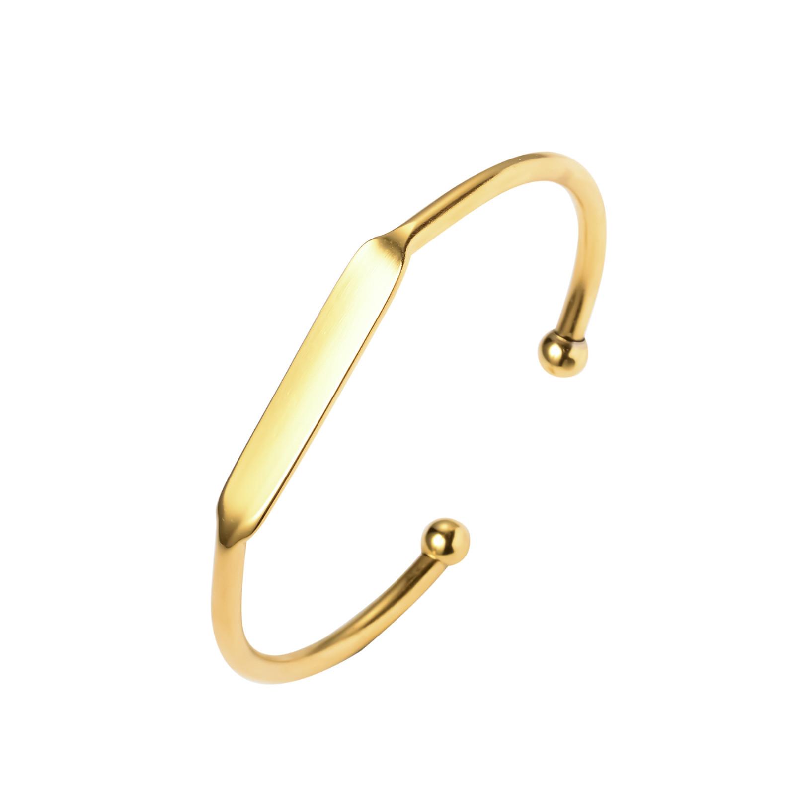 

Кастомізація - Браслет з іменем, Індивідуальний браслет, Унікальний подарунок для дружини One Size золотий