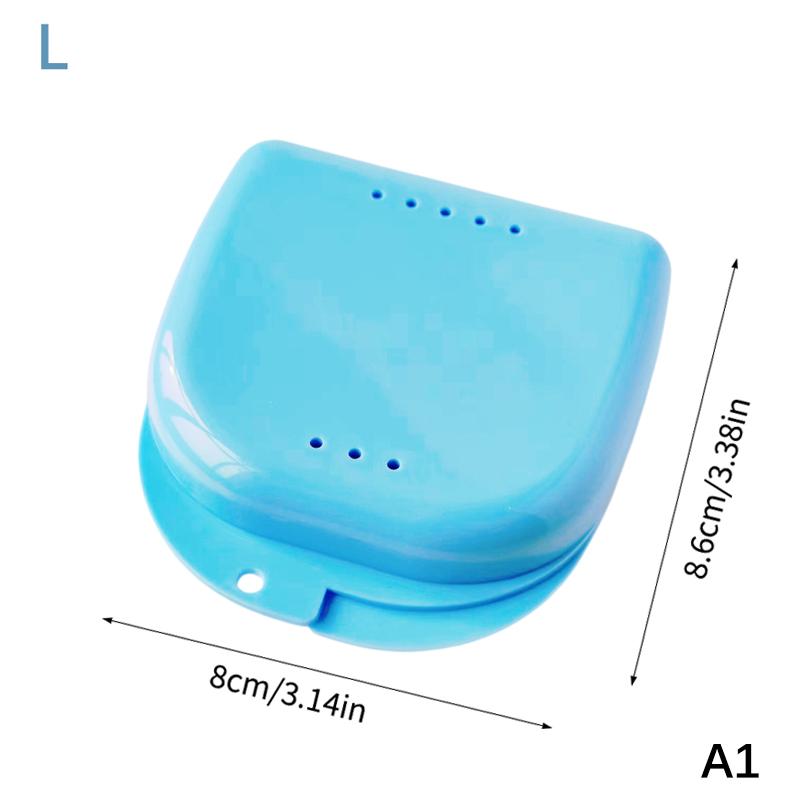 1Pcs Colorful Dental Braces Retainer Case Denture Tray Box Vent Holes Mouth Guard Aligner Braces Denture Box